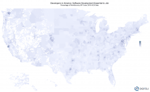 Developers per Zip Code in the United States