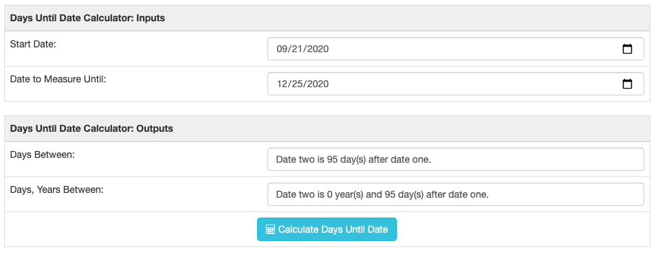 Days Until Date Calculator How Many Days is it Until