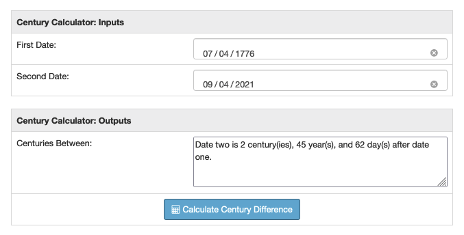 century-calculator-compute-centuries-between-two-dates