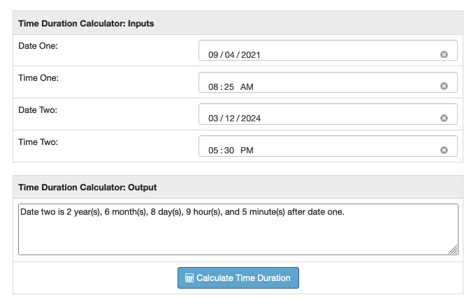 7 Years And 8 Months In Days Calculator