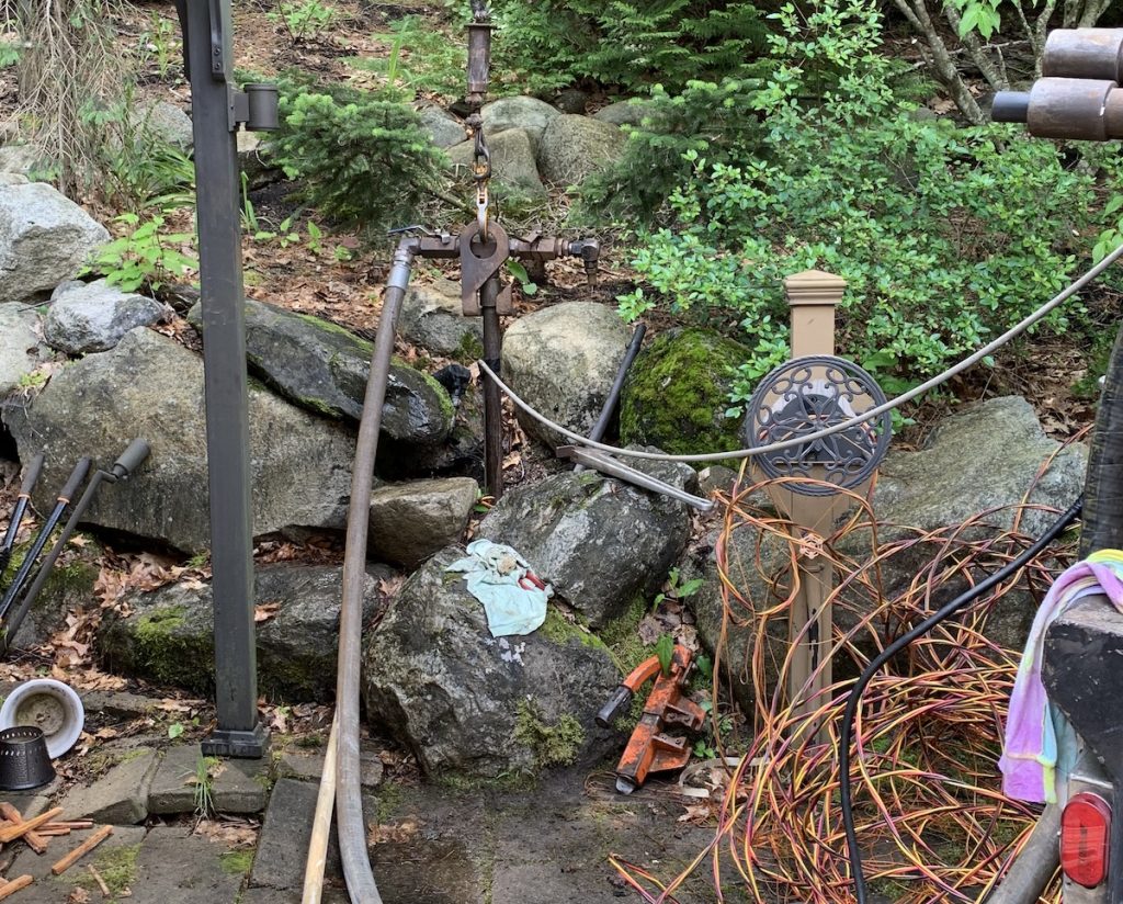 Fracking setup for a well in New Hampshire