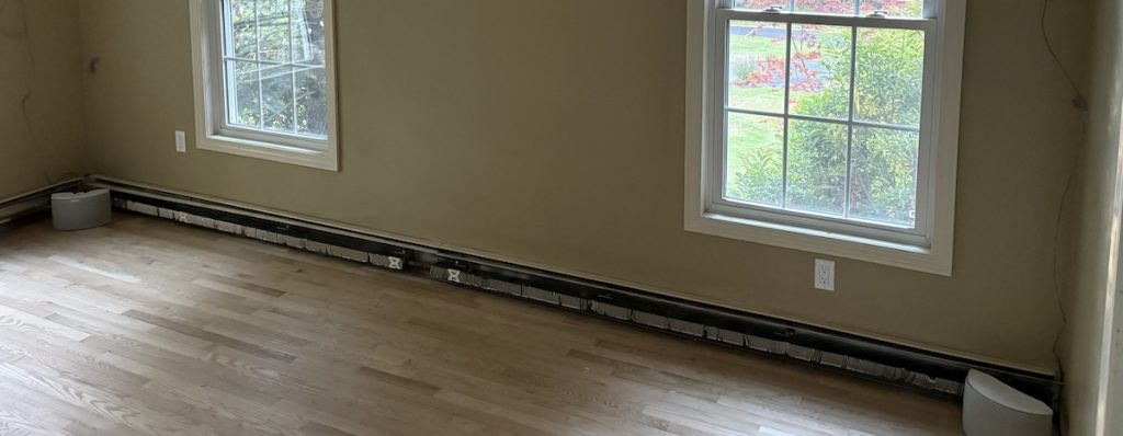 Unfinished new white oak floors